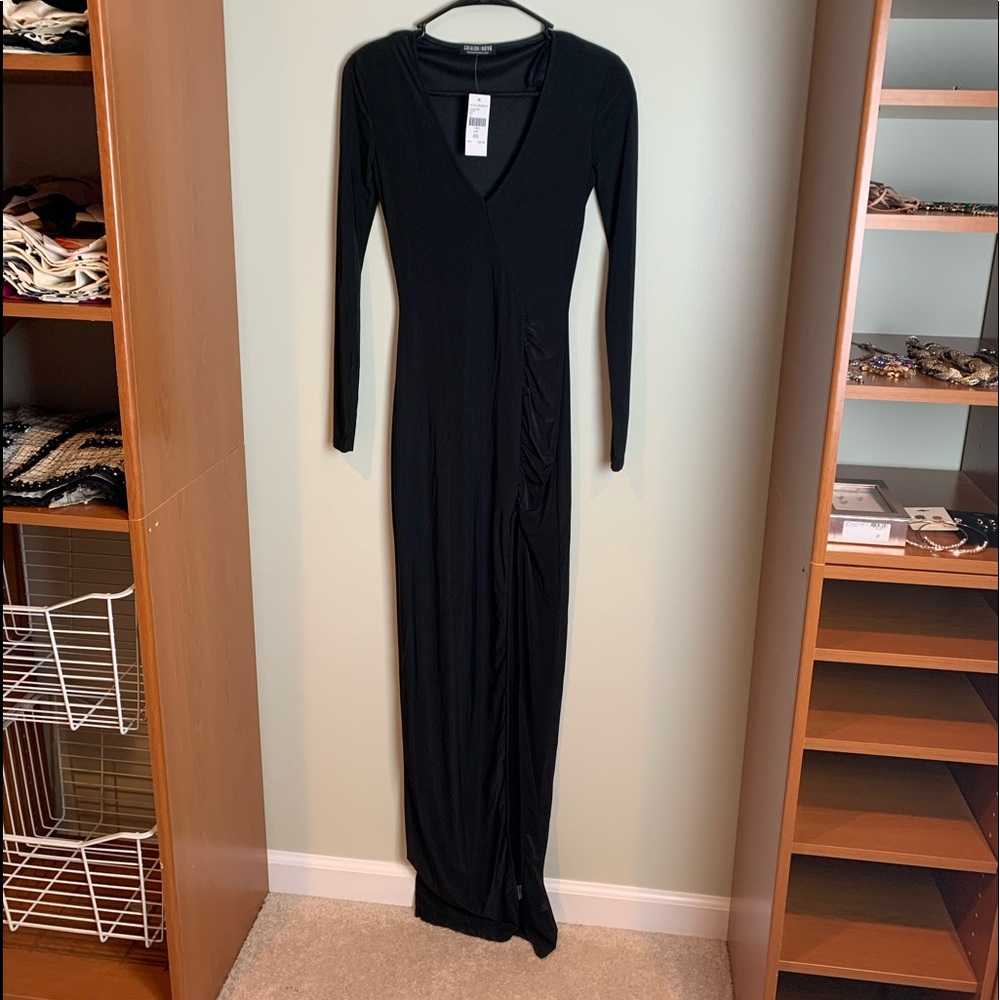 Brand new long black dress with tags